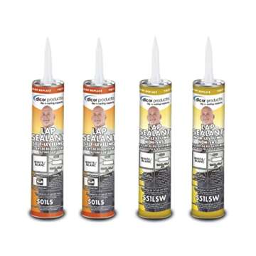 Dicor Self-Leveling Sealant - White Lap Sealant for Roofs & Airstreams, 2 Pack