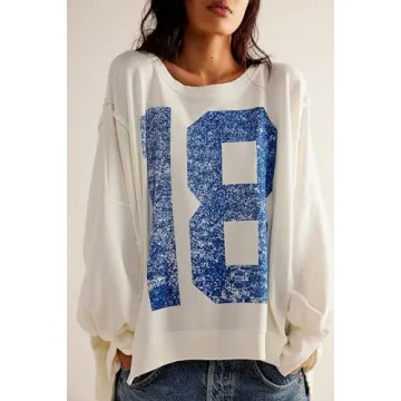 Amiblvowa Oversized Y2K Graphic Sweatshirt for Women