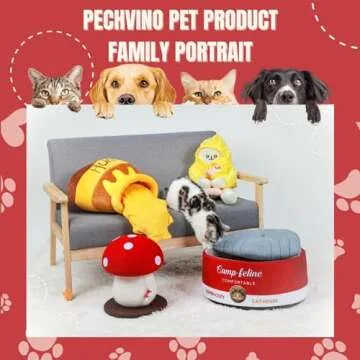 PECHVINO Can-Shaped Cat Bed – Ramen Bowl Cat Bed with Cover | Cute Enclosed Cat Bed with Ultra-Soft Cushion, Private & Cozy Design for Cats & Small Dogs