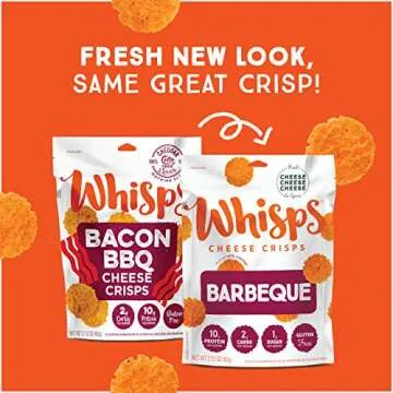 Whisps BBQ Cheese Crisps | Keto Friendly Low Carb Snack
