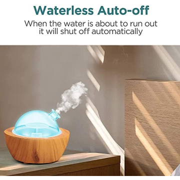 280ml Elegant Glass Essential Oil Diffuser with LED Lights