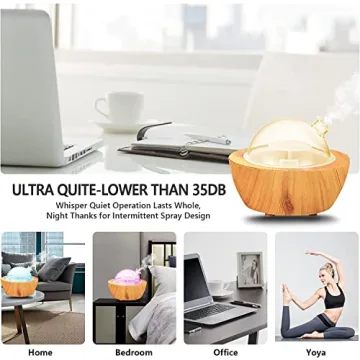 280ml Elegant Glass Essential Oil Diffuser with LED Lights