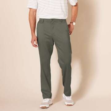 Amazon Essentials Men's Classic-Fit Golf Pant - Olive