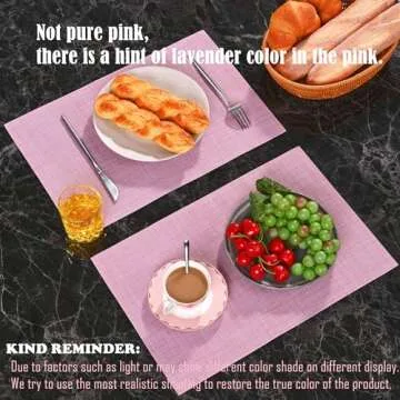 Zupro Placemats Set of 4 Washable Heat-Resistant Non Slip Braided Table Mats Woven PVC Vinyl Kitchen...