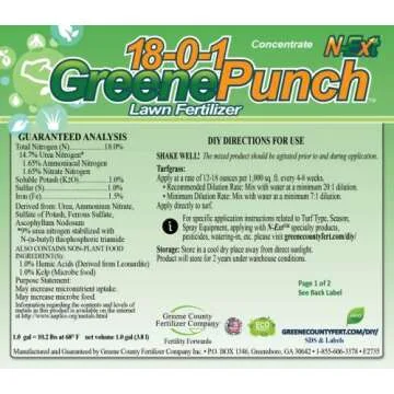 GreenePunch Bio-Stimulant 18-0-1 | Eco-Friendly Lawn Care for All Seasons