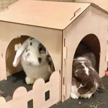 TOKIHUT Wooden Rabbit Cabin House Hideout Hideaway