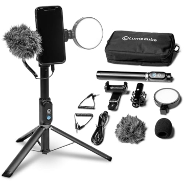 Lume Cube Mobile Creator Kit 2.0 - Portable Selfie Phone Holder with Adjustable Tripod Stand, LED Li...