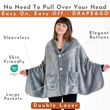 Premium Double Layer Poncho Blanket for Women