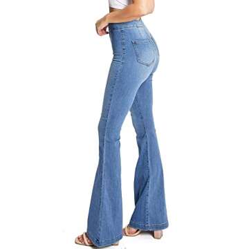 Stylish High Waisted Flared Bell Bottom Jeans for Juniors