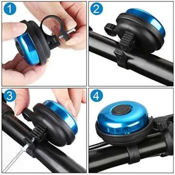 Accmor Classic Bike Bell, Aluminum Bicycle Bell, Loud Crisp Clear Sound Bicycle Bike Bell for Adults Kids