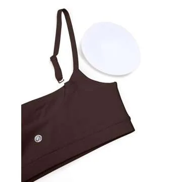 CRZ YOGA Women's Butterluxe Adjustable Sports Bra - Hot Fudge Brown