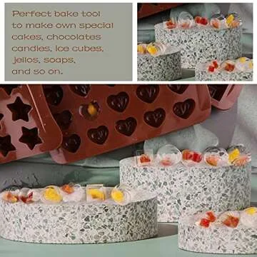 WANTan 6-Pack Silicone Chocolate Candy Molds for All Occasions