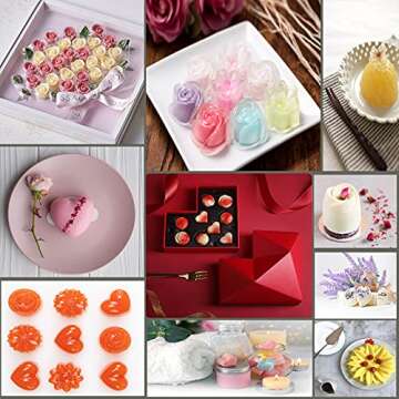 WANTan 6-Pack Silicone Chocolate Candy Molds for All Occasions