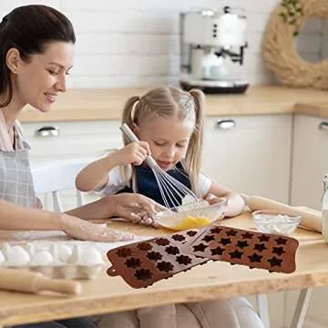 WANTan 6-Pack Silicone Chocolate Candy Molds for All Occasions