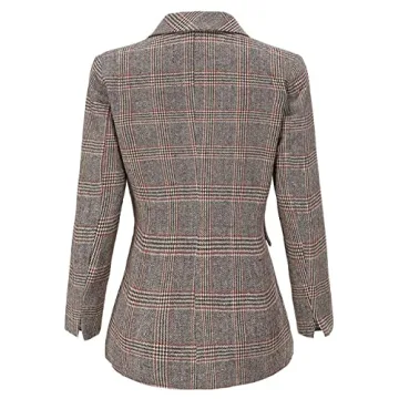 ebossy Women’s Notch Lapel Blazer with Deep Pockets