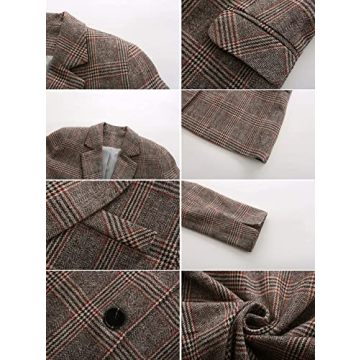 ebossy Women’s Notch Lapel Blazer with Deep Pockets