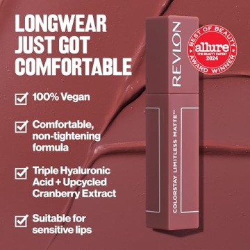 Revlon ColorStay Limitless Matte Lipstick - Vegan & Long-Lasting