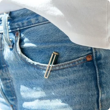 U Brands Catalina Felt Tip Pens, Set of 6, Soft Touch Jewel Tones with Gold Details, Medium (0.7 mm) Point, Black Ink