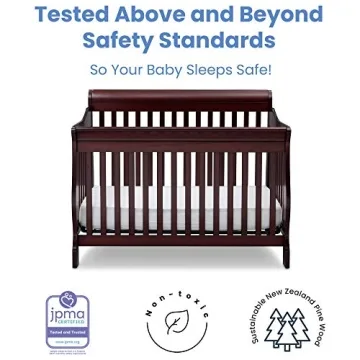 Delta Children Canton 4-in-1 Convertible Crib - Stylish & Safe