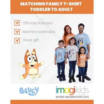 Bluey Matching Family T-Shirt Toddler to Adult Sizes (2T - 3XL)