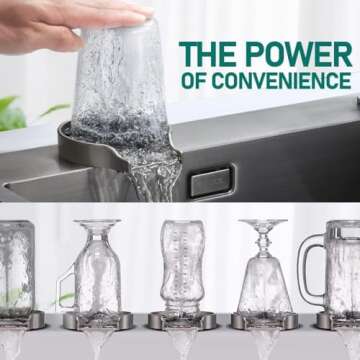 Beati Glass Rinser - Elegant Cup Washer for Kitchen Sink