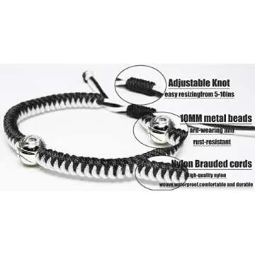 Lavoio Basketball Bracelet Adjustable Beaded Basketball Gifts For Boys Girls player