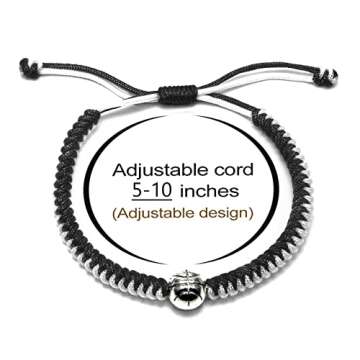 Lavoio Basketball Bracelet Adjustable Beaded Basketball Gifts For Boys Girls player