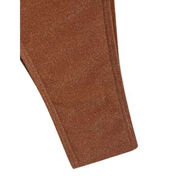 ZAFUL Women's Bandeau Bikini Strapless Two Piece Swimsuit Metallic Sparkly Glitter Swimwear Cutout Bathing Suit Rust Red S