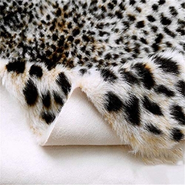 Leopard Print Faux Fur Rug for Stylish Home Decor