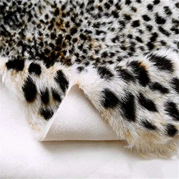 Leopard Print Faux Fur Rug for Stylish Home Decor