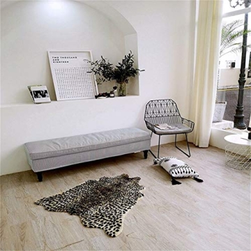 Leopard Print Faux Fur Rug for Stylish Home Decor