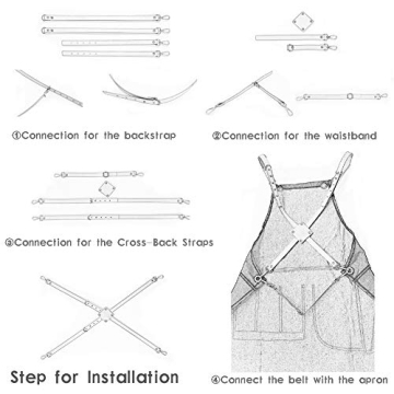 LANDY Adjustable Denim Bib Apron for Men & Women with Pockets