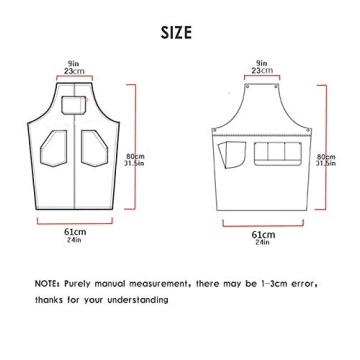 LANDY Adjustable Denim Bib Apron for Men & Women with Pockets