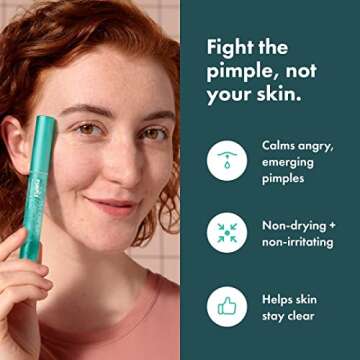 Hero Cosmetics Pimple Correct Acne Clearing Gel Pen - Maximum Strength 2% Salicylic Acid, Non-Drying Formula for Early Stage and Emerging Pimples (1 Count)