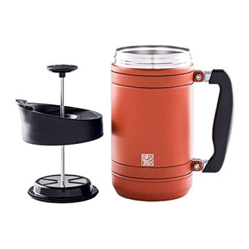 BruTrek BaseCamp Coffee Press - Insulated, Durable & No Spill