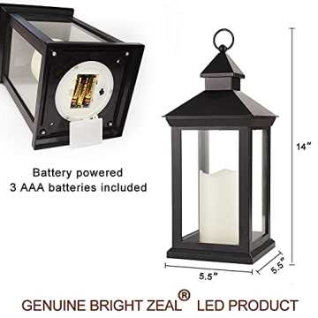 Bright Zeal Waterproof Lanterns with Timer - 2 Pack