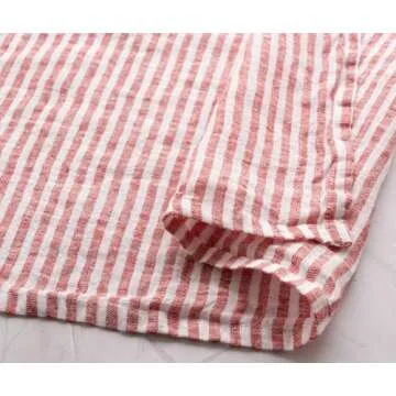 Red Hand Towels in Pure Linen Set - Stylish & Functional Kitchen Essential