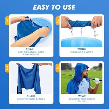 CSITE Cooling Hoodie Towels - Instant Cooling and UPF 50 Protection