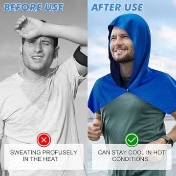 CSITE Cooling Hoodie Towels - Instant Cooling and UPF 50 Protection