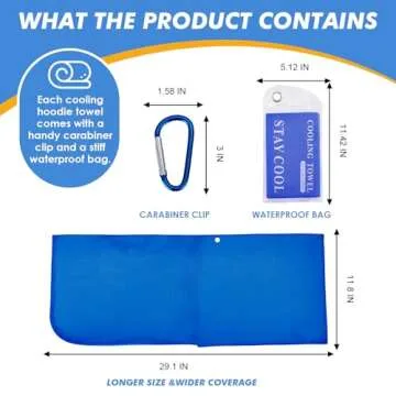 CSITE Cooling Hoodie Towels - Instant Cooling and UPF 50 Protection
