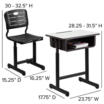 Flash Furniture Adjustable Student Desk and Chair Set