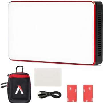 Aputure Amaran MC RGBWW LED On Camera Light Portable Photography Light TLCI/CRI 96+ RGB 0-360 Full Color 3200-6500K Adjustable 0-100% Stepless Dimming with Magnet Adsorption Function,Wireless Charging