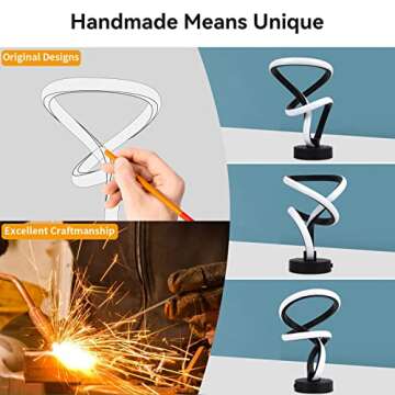 Aialun Spiral RGB Table Lamps Set of 2 - Unique Dimmable Touch Lamps