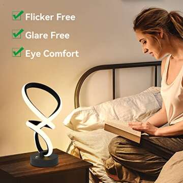 Aialun Spiral RGB Table Lamps Set of 2 - Unique Dimmable Touch Lamps