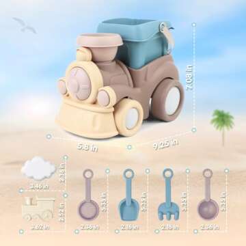 zeeloopbee Beach Toys Set for Kids Ages 4-8