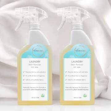 naturally it's clean Laundry Stain Remover, Spray and Odor Eliminator | Enzyme Powered and Fabric Sa...