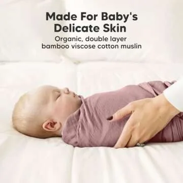 4-Pack Muslin Swaddle Blankets for Baby Boys, Girls - Organic Baby Blankets for Girl, Boy, Baby Swaddle Blanket Unisex, Receiving Blankets, Swaddles for Newborns, Newborn Baby Essentials (Corals)