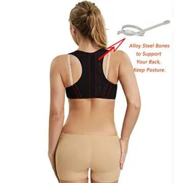 JOYSHAPER Chest Brace Up for Women Posture Corrector Bra Open Front Shaper Back Support Vest