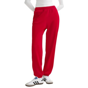 PUMIEY Womens Sweatpants - High Waisted Baggy Joggers for Effortless Style