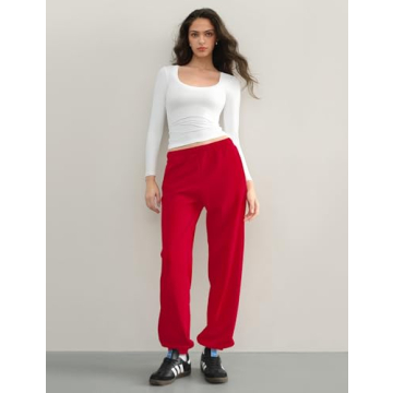PUMIEY High Waisted Womens Sweatpants for Casual Style